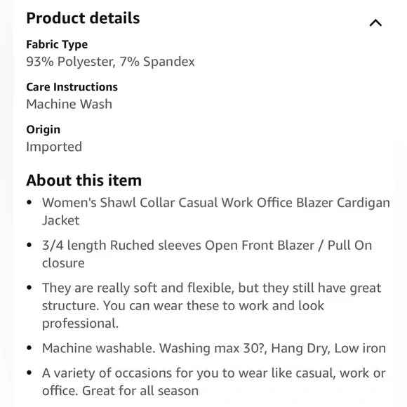 LIKE NEW Lock and Love Women 3/4 Sleeve Blazer. - Picture 8 of 9